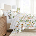 Floral and Striped Patterned Reversible Lightweight All Season Comforter Set